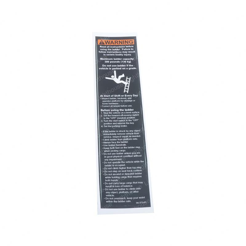 TAYLOR DUNN LADDER DECAL