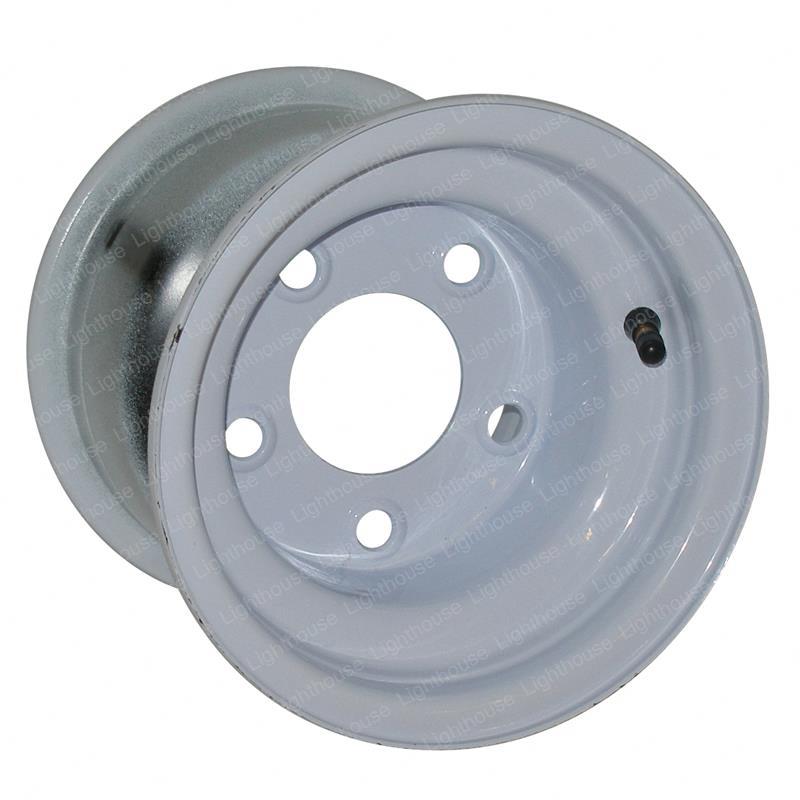 TAYLOR DUNN WHEEL - 8X7 5 HOLE SOLID 5H ON 4.5BOLT WHITE