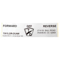 TAYLOR DUNN DECAL FORWARD/REVERSE SW