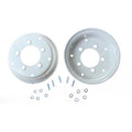 TAYLOR DUNN WHEEL - 8X3.75 5 HOLE SPLIT/VALVE HOLE SILVER