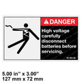 TAYLOR DUNN DECAL, DANGER, HIGH VOLTAGE