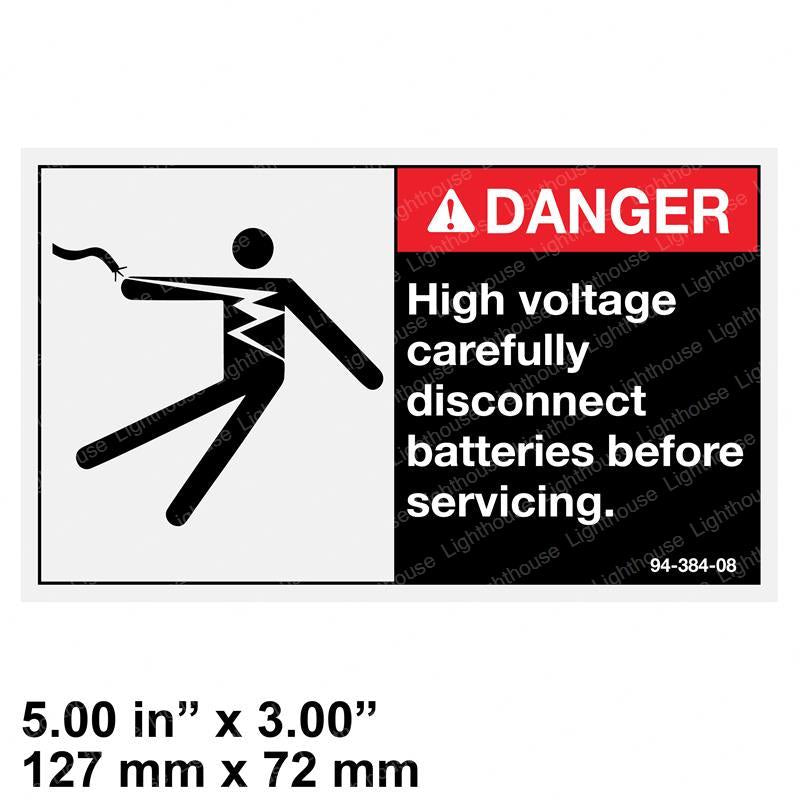TAYLOR DUNN DECAL, DANGER, HIGH VOLTAGE