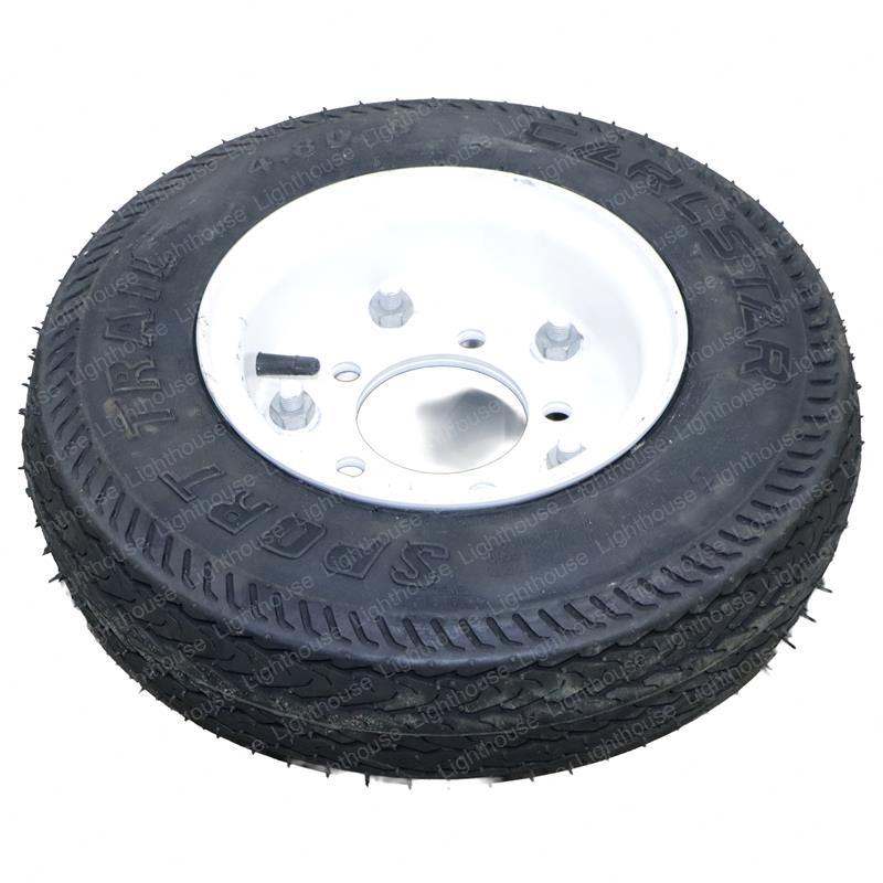 TAYLOR DUNN TIRE - 4.80 X 8.00 LRB 5H SPLIT RIM/TUBE HIWAY TR