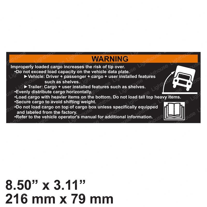 TAYLOR DUNN DECAL - LOAD LINE CARGO BOX