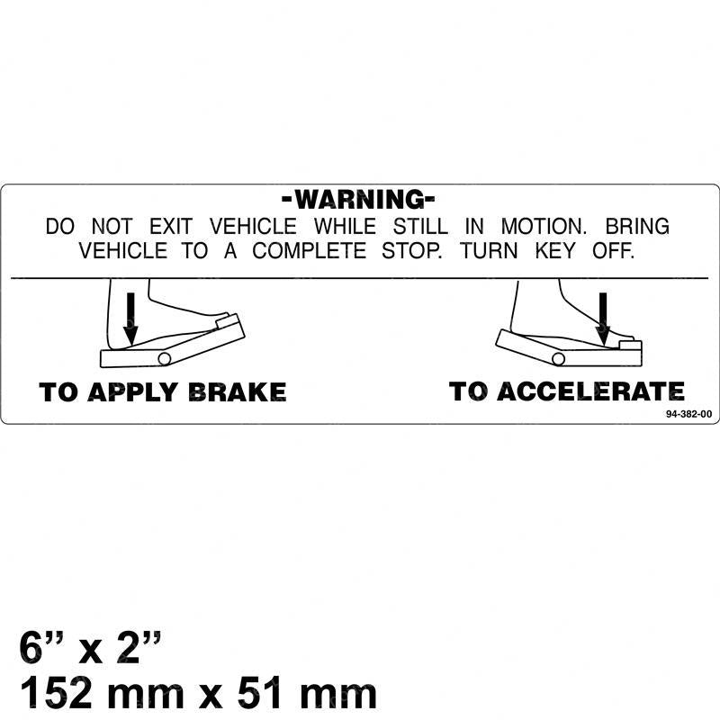 TAYLOR DUNN DECAL - TREADLE