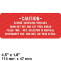 TAYLOR DUNN DECAL - BATTERY DISCONNECT