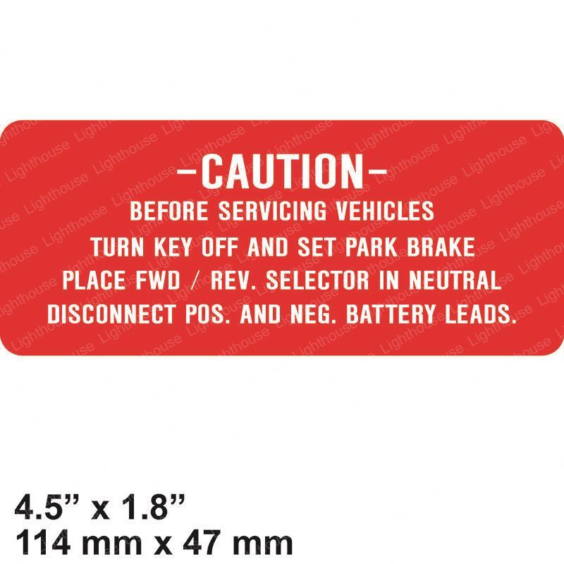 TAYLOR DUNN DECAL - BATTERY DISCONNECT