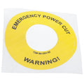 TAYLOR DUNN DECAL, EMERGENCY POWER CUT